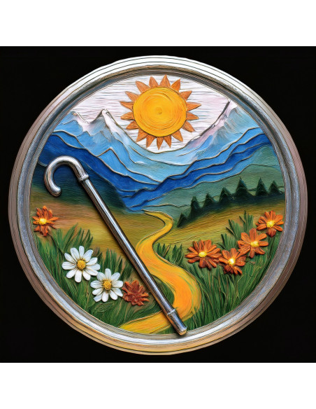 Custom Walking Stick Badge in Brass – 40 mm